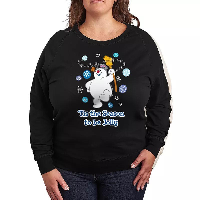 Plus Size Frosty The Snowman Be Jolly Lightweight French Terry Sweatshirt, Womens Product Image