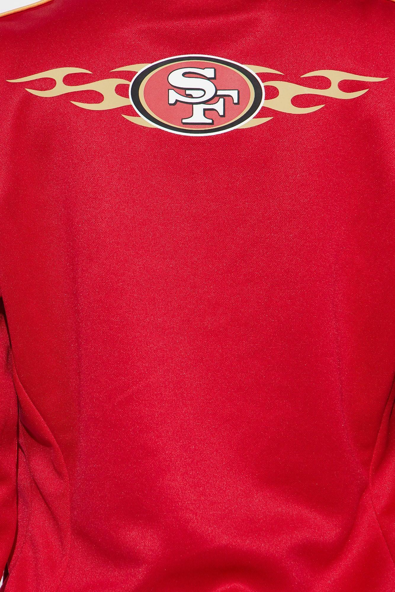 49ers Nation Zip Up Track Jacket - Red Female Product Image