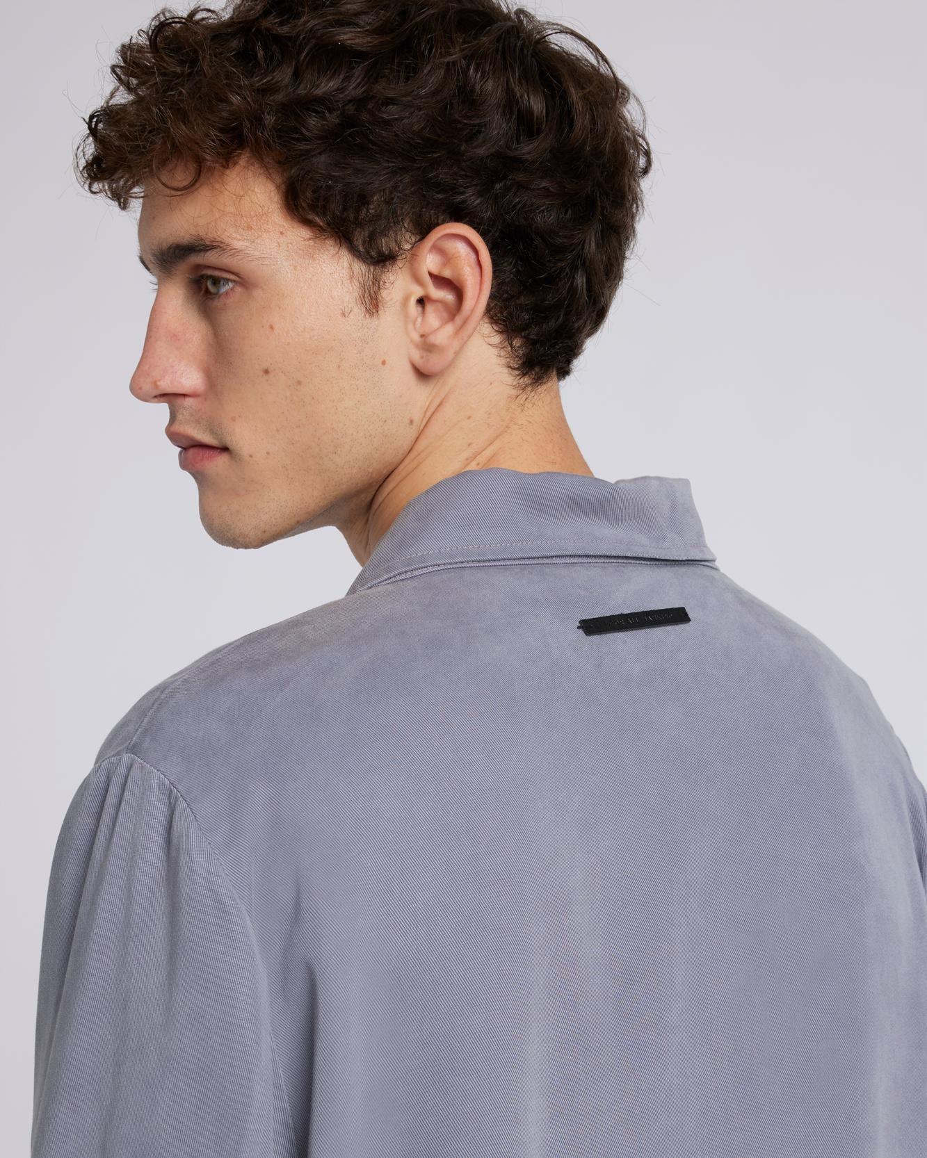 Weightless Shirt Jacket in Dusty Blue Male Product Image