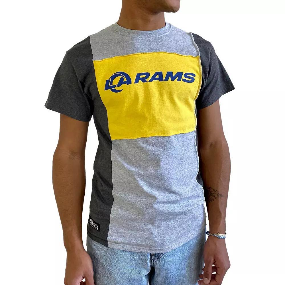 Men's Refried Apparel Heather Gray Los Angeles Rams Sustainable Split T-Shirt, Size: 3XL, Grey Product Image