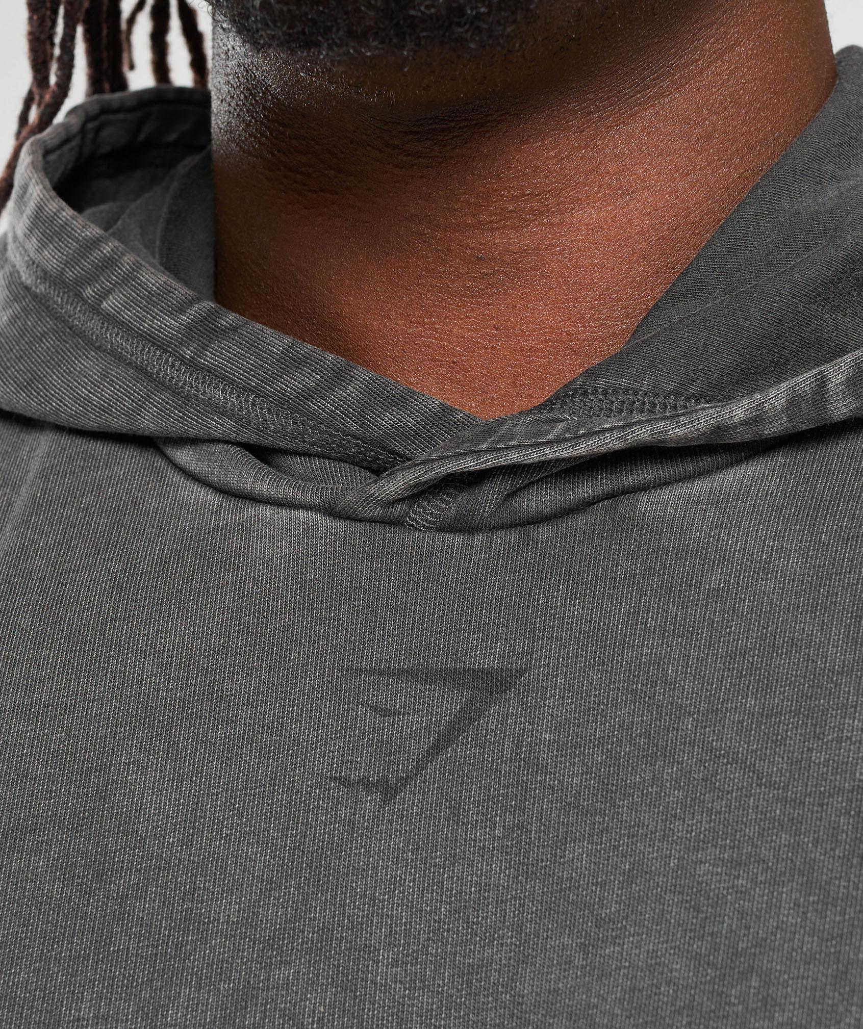 Gymshark Heritage Washed Hoodie - Onyx Grey Male Product Image
