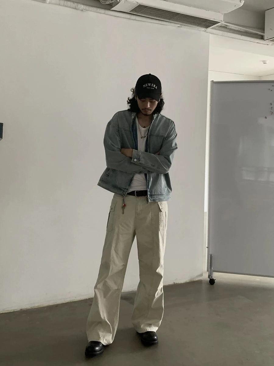 RT No. 18768 MULTI-POCKET WORKWEAR STRAIGHT PANTS Product Image