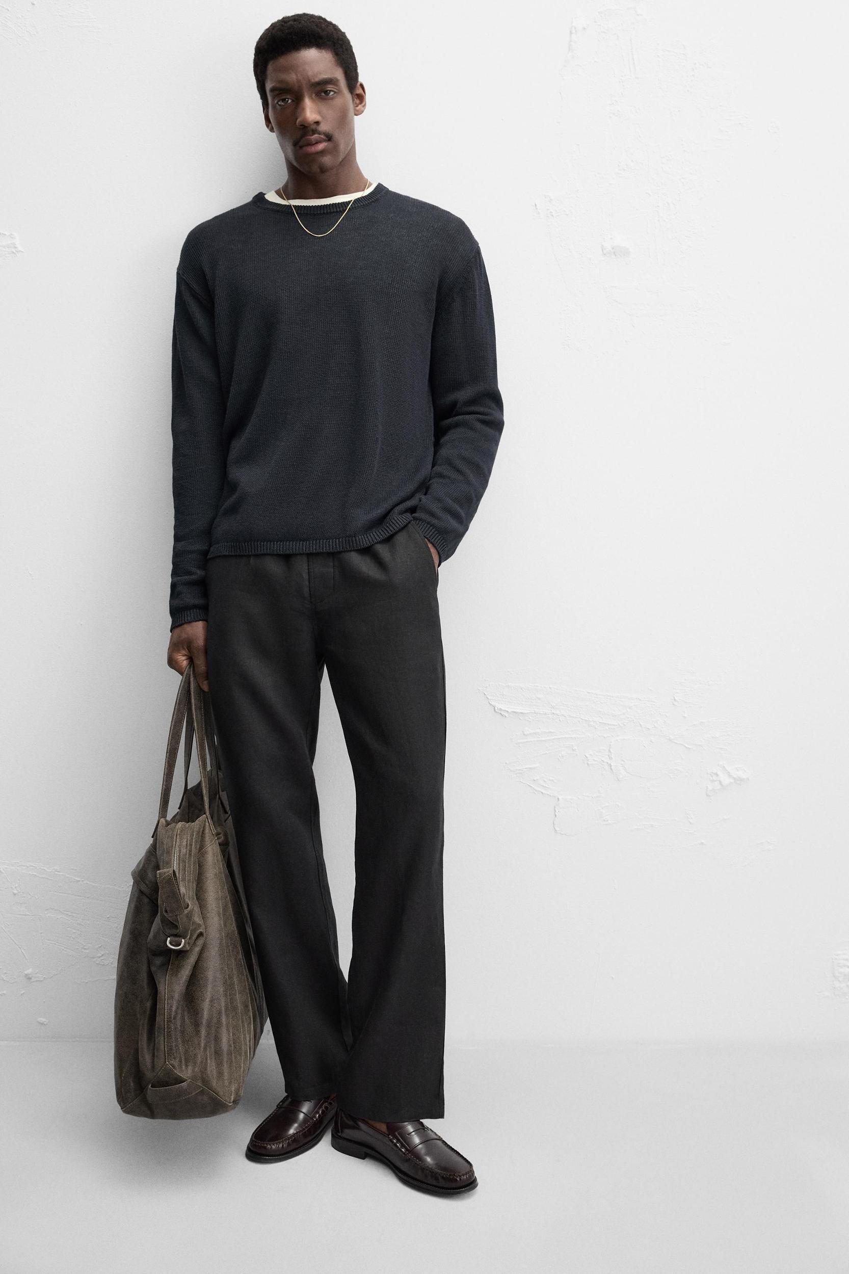 100% LINEN SWEATER Product Image