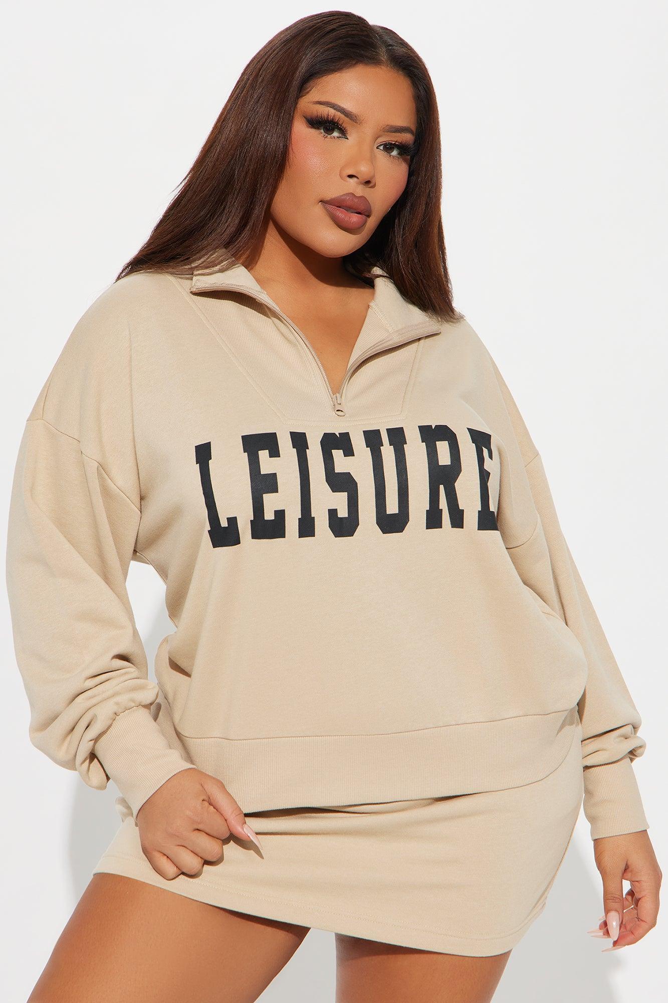 In A Leisure Mood Skirt Set - Taupe Product Image