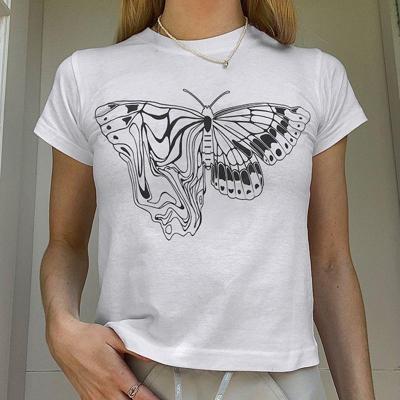 Butterfly Graphic T-shirt Product Image