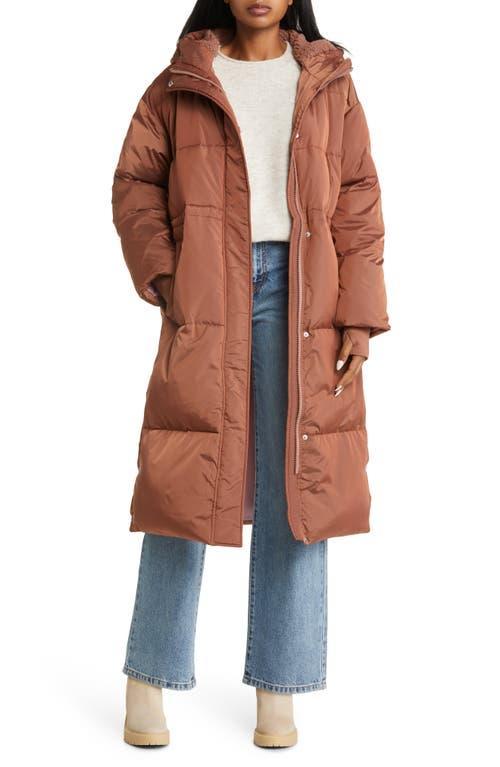 Womens Keeley Long Hooded Puffer Coat Product Image