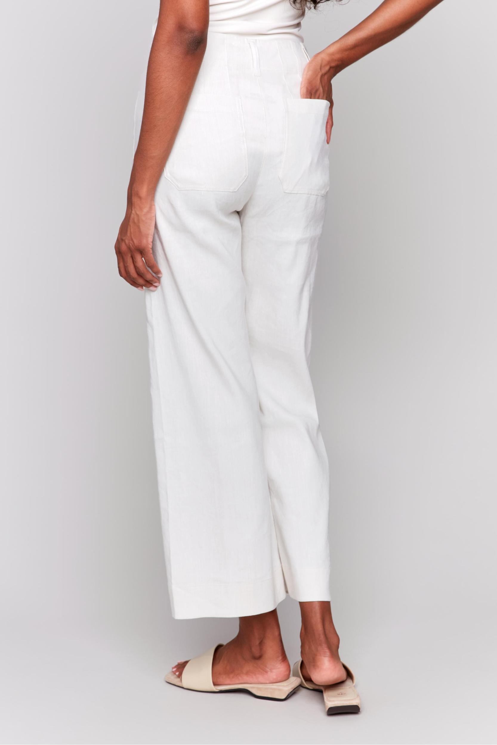 Cropped Straight Leg Pant with Patch Pockets Product Image