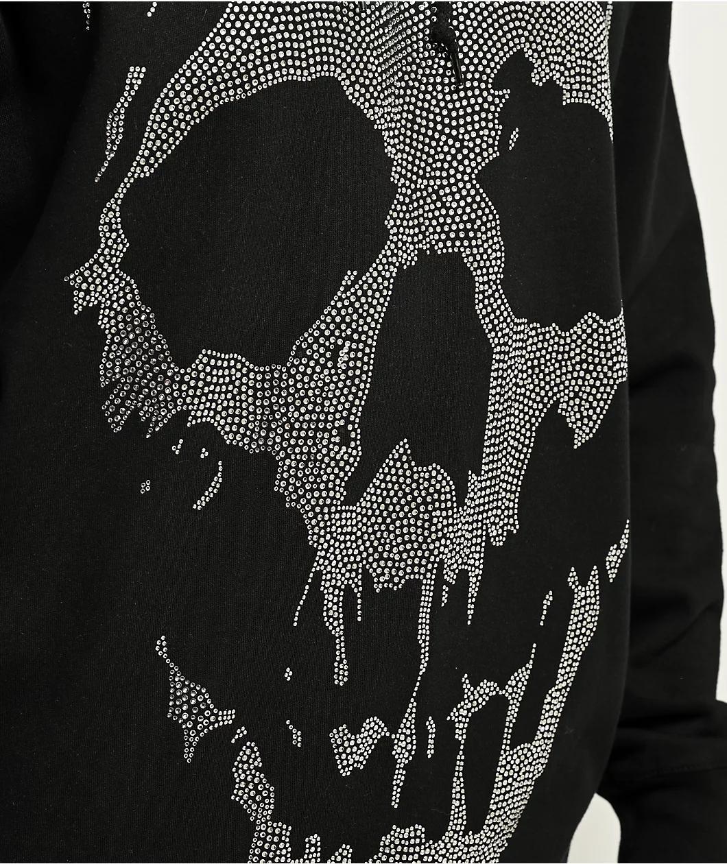 Broken Promises Chrome Face Black Hoodie Product Image