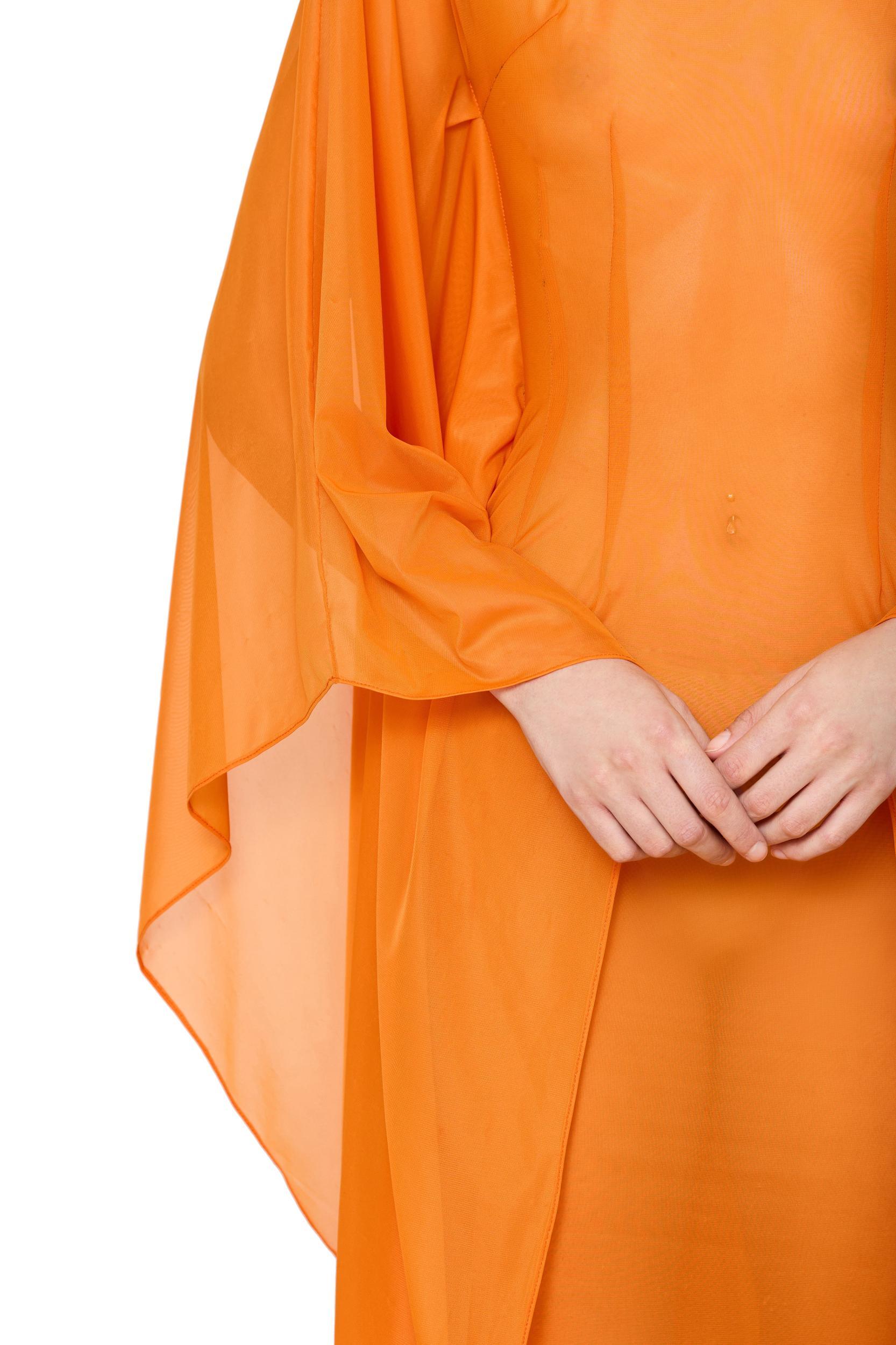 Mockneck Gown with Sweeping Dolman Sleeves Product Image
