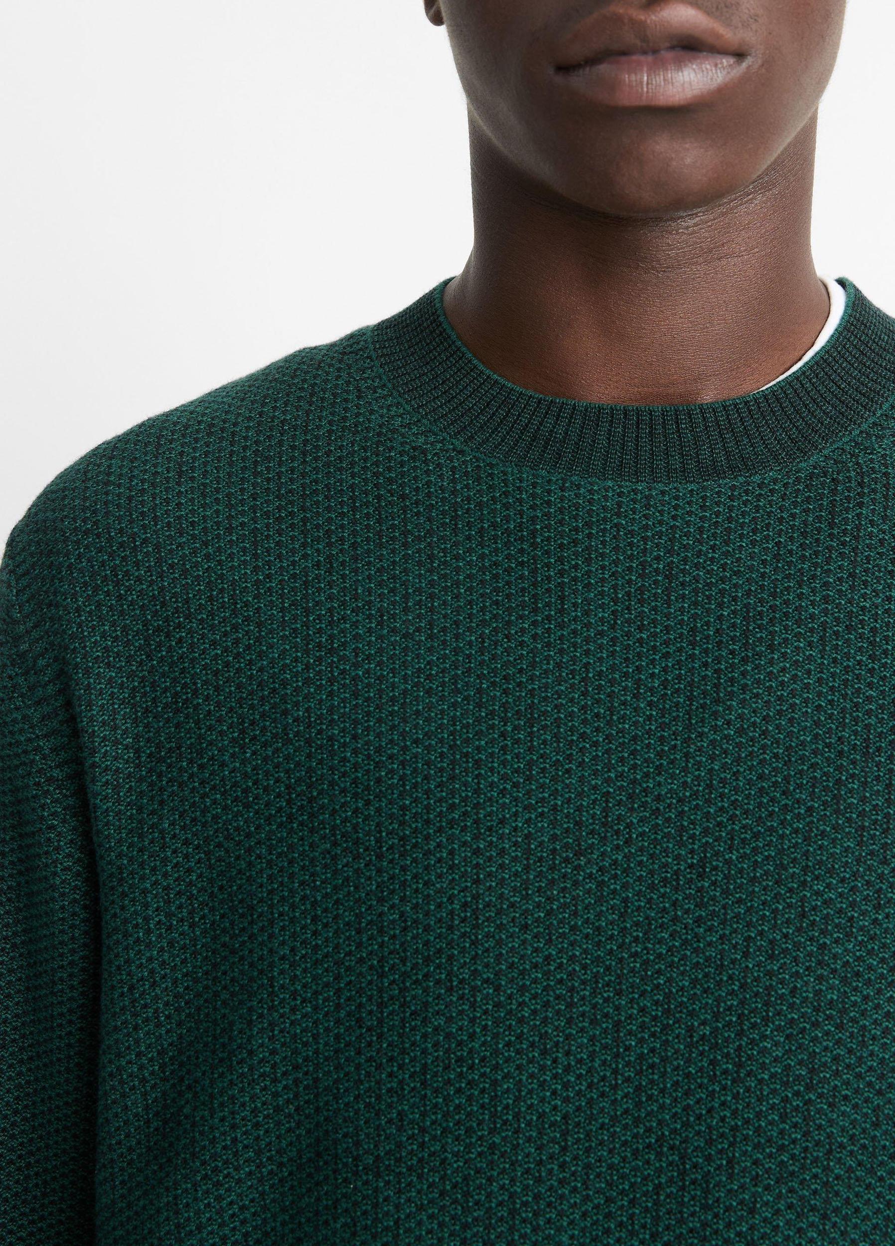 Geo-Jacquard Wool-Blend Crew Neck Sweater Product Image