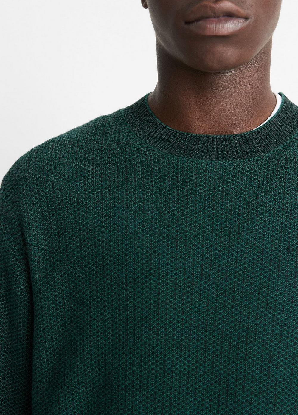 Geo-Jacquard Wool-Blend Crew Neck Sweater Product Image