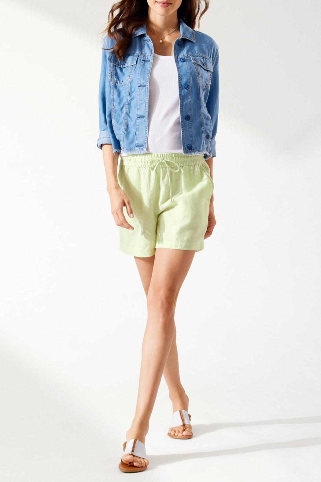 Palmbray High-Rise Linen Shorts Product Image