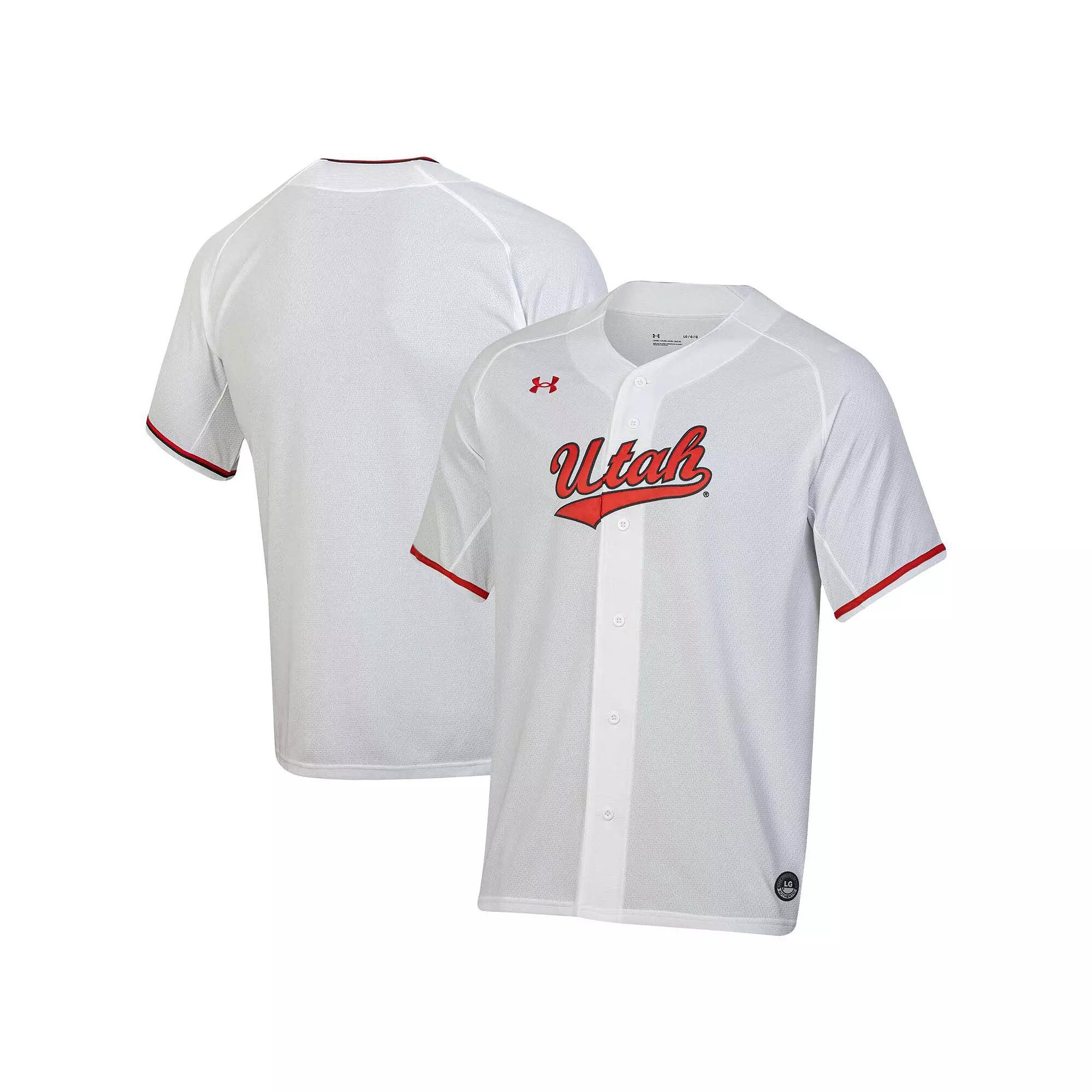 Men's Under Armour White Utah Utes Replica Baseball Jersey,  Product Image