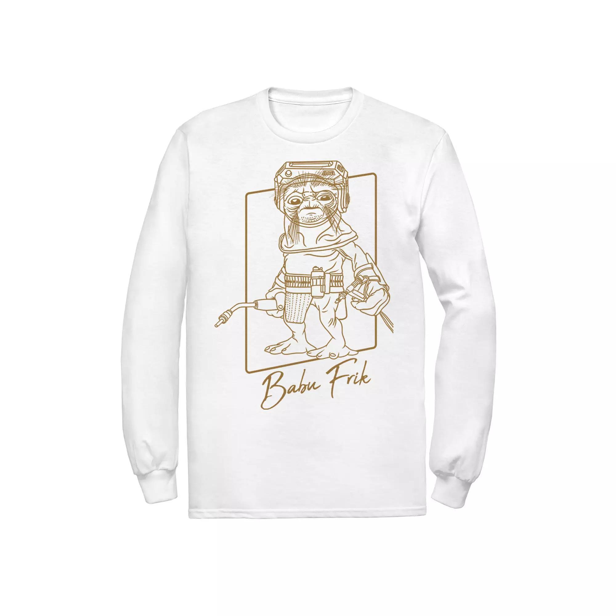 Men's Star Wars The Rise Of Skywalker Babu Frik Outline Tee, Size: Medium, White Product Image