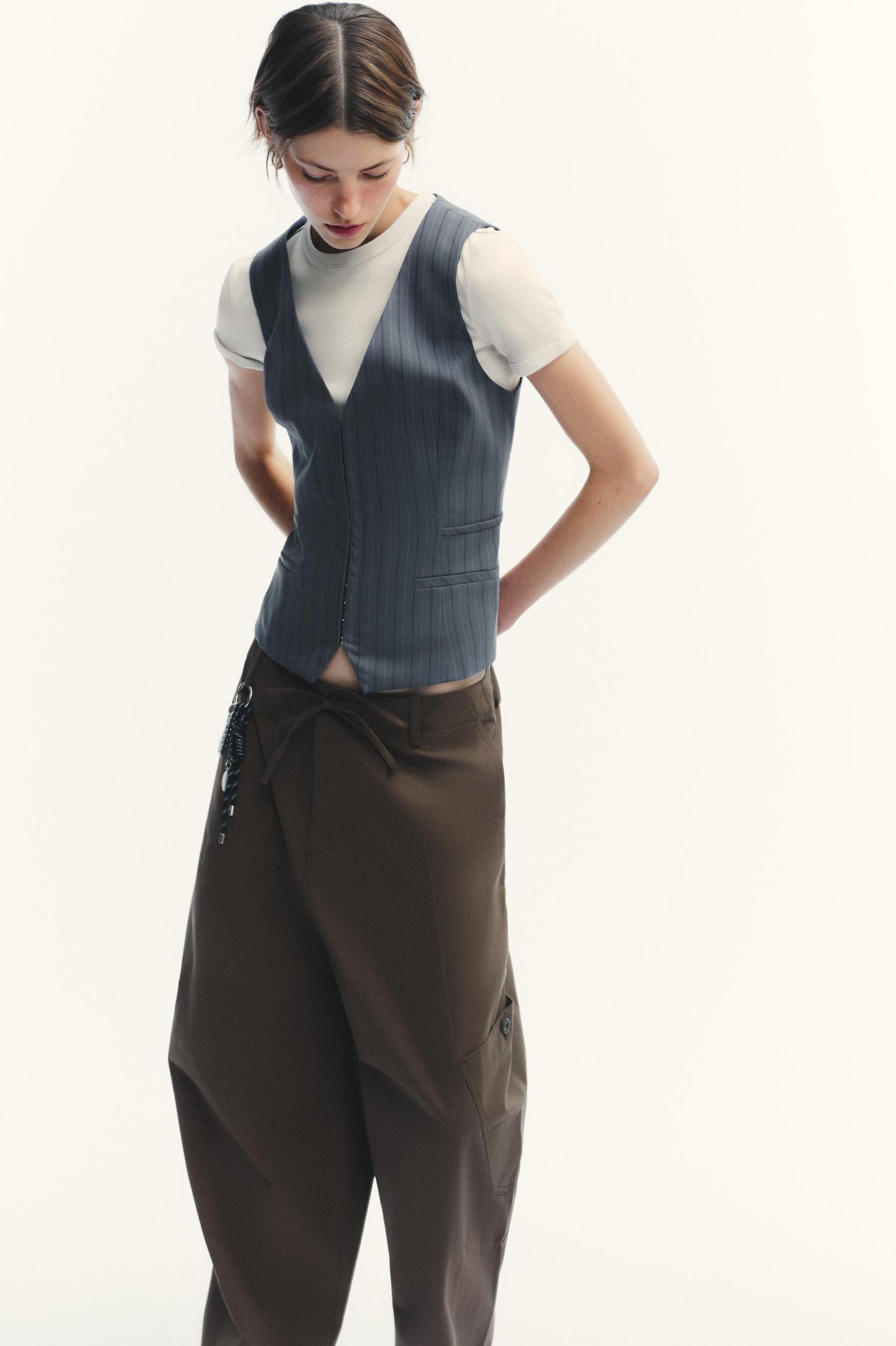 PINSTRIPE TOP VEST Product Image