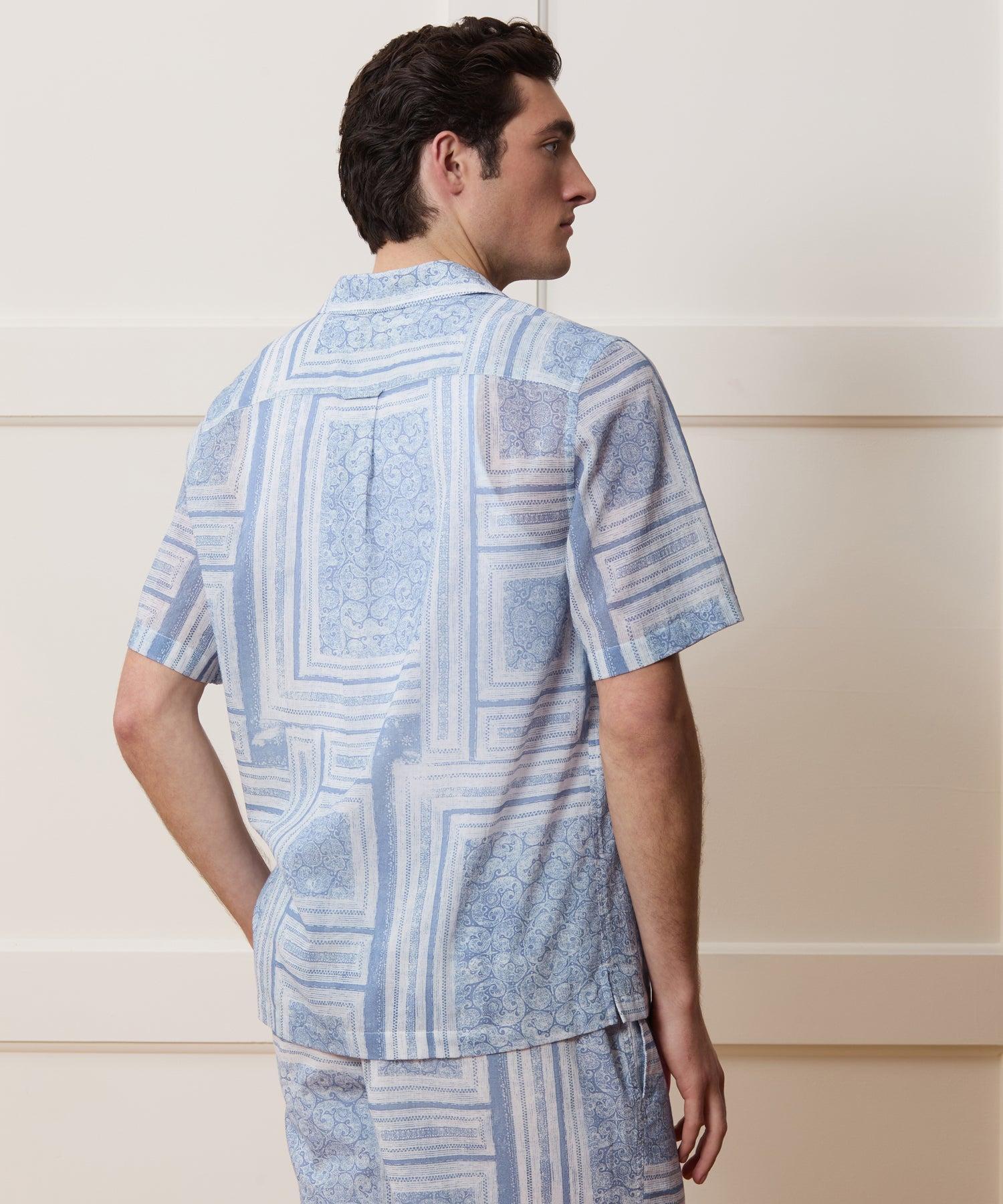 Relaxed Cotton Camp Collar Shirt Product Image