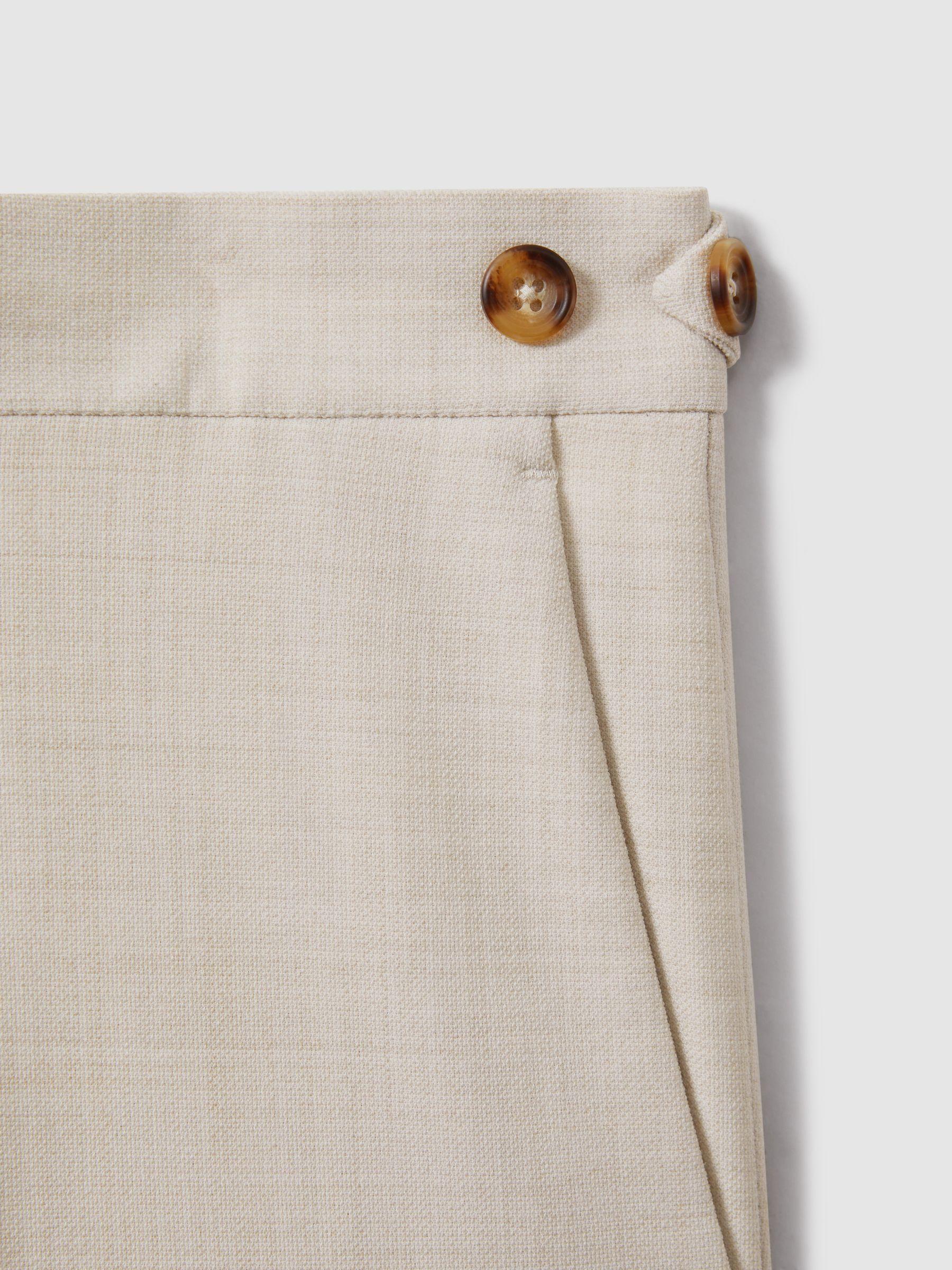 Slim-Fit Textured Suit Trousers With Wool in Stone Product Image