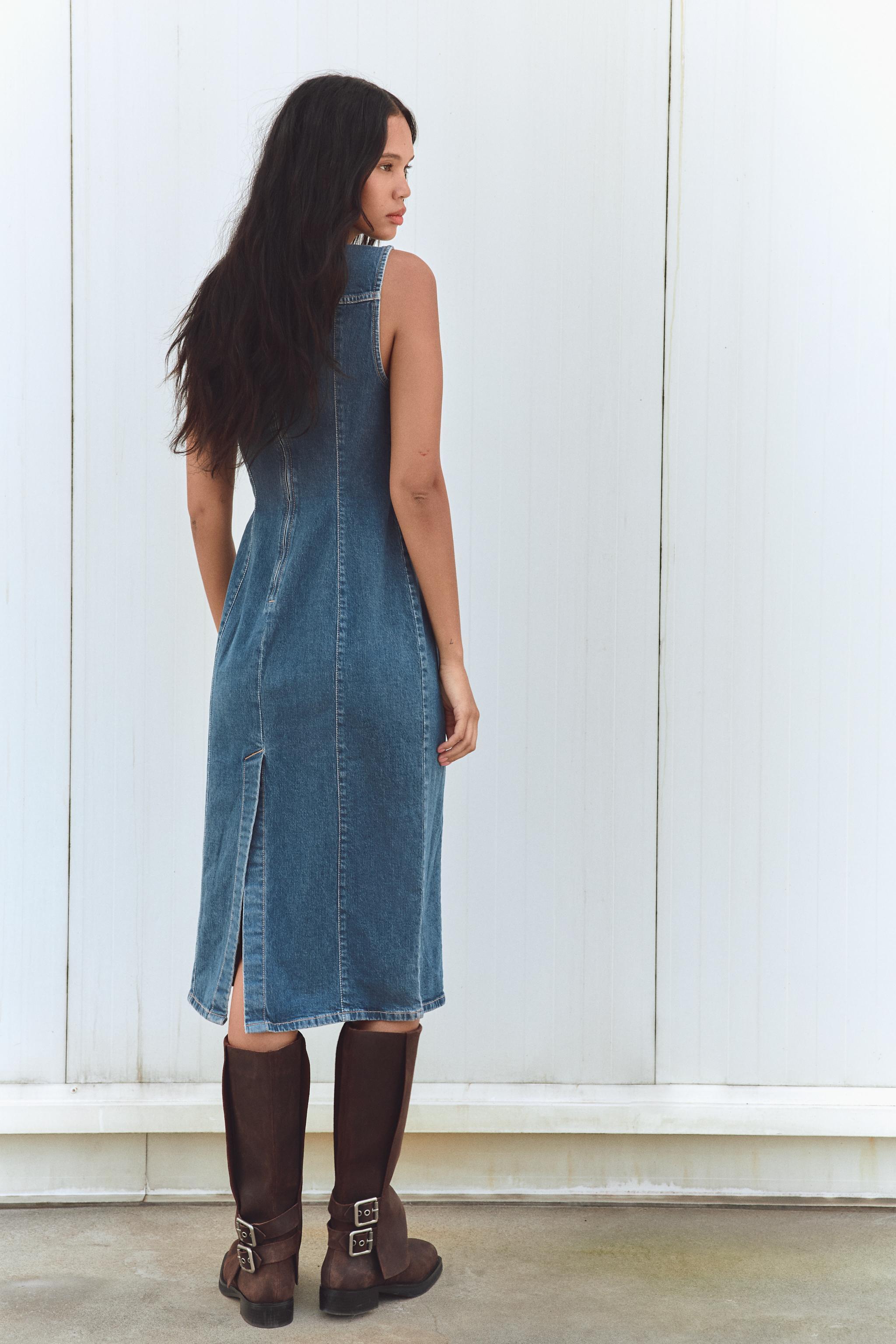 TRF DENIM MIDI DRESS Product Image