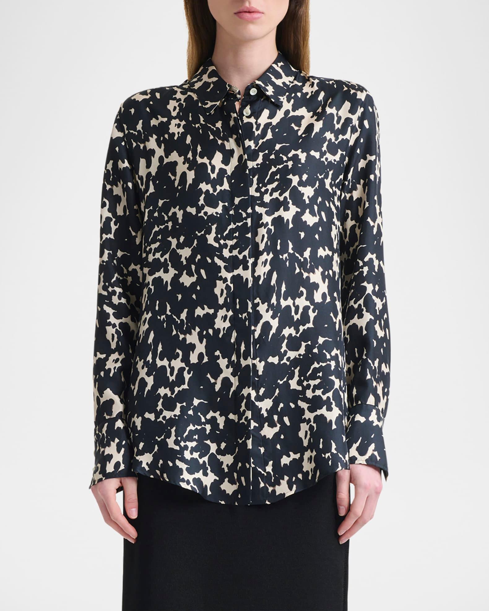 Chika Spotted Button-Down Top Product Image