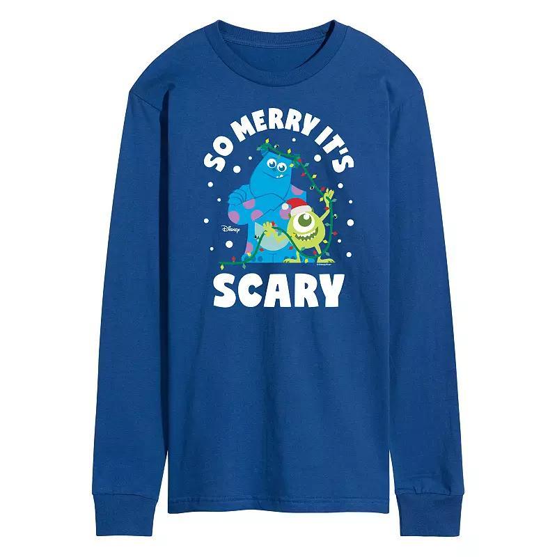 Disney / Pixars Monsters Inc. Mens So Merry Its Scary Long Sleeve Graphic Tee Product Image