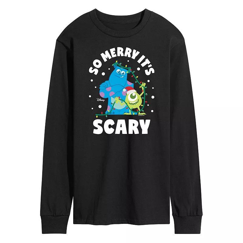 Disney / Pixars Monsters Inc. Mens So Merry Its Scary Long Sleeve Graphic Tee Product Image