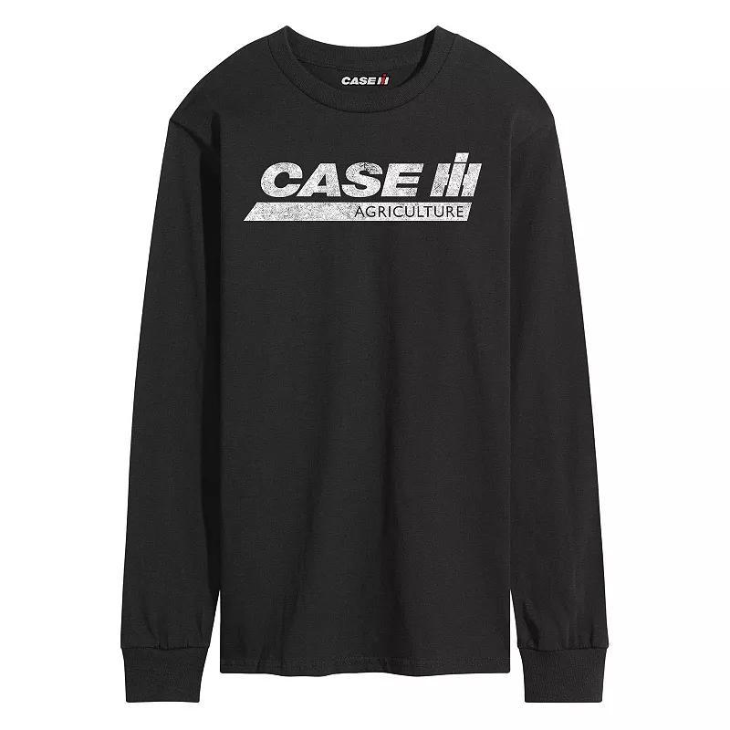 Men's Case IH Logo Distressed Long Sleeve, Size: XXL, Blue Product Image