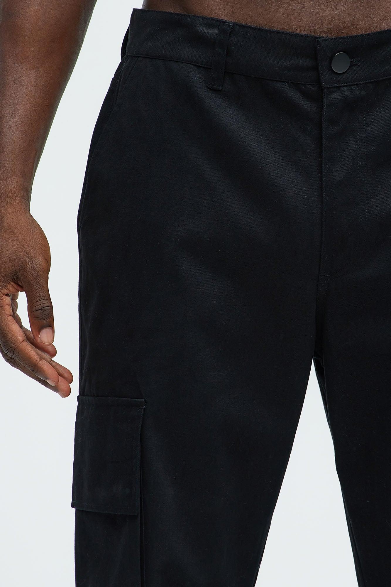 Loose Screw Baggy Cargo Pants - Black Product Image