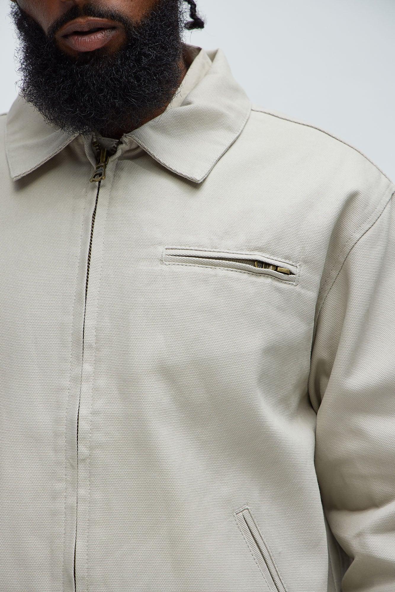 Alexander Utility Canvas Zip Work Jacket - Off White Product Image