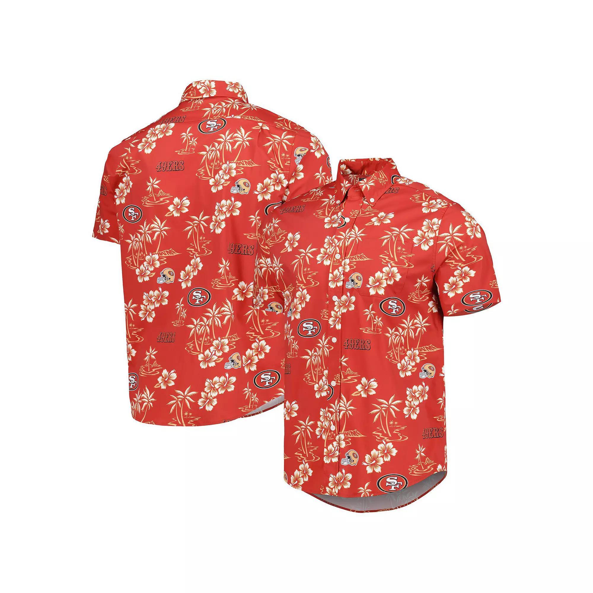 Men's Reyn Spooner Scarlet San Francisco 49ers Kekai Button-Up Shirt, Size: Medium, Red Product Image