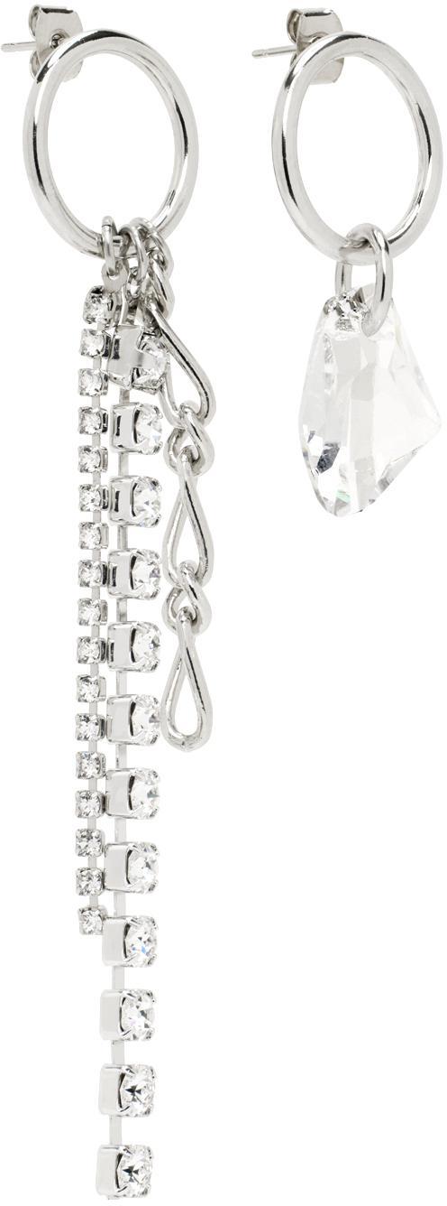 JUSTINE CLENQUET Silver Ewan Earrings In Palladium Product Image