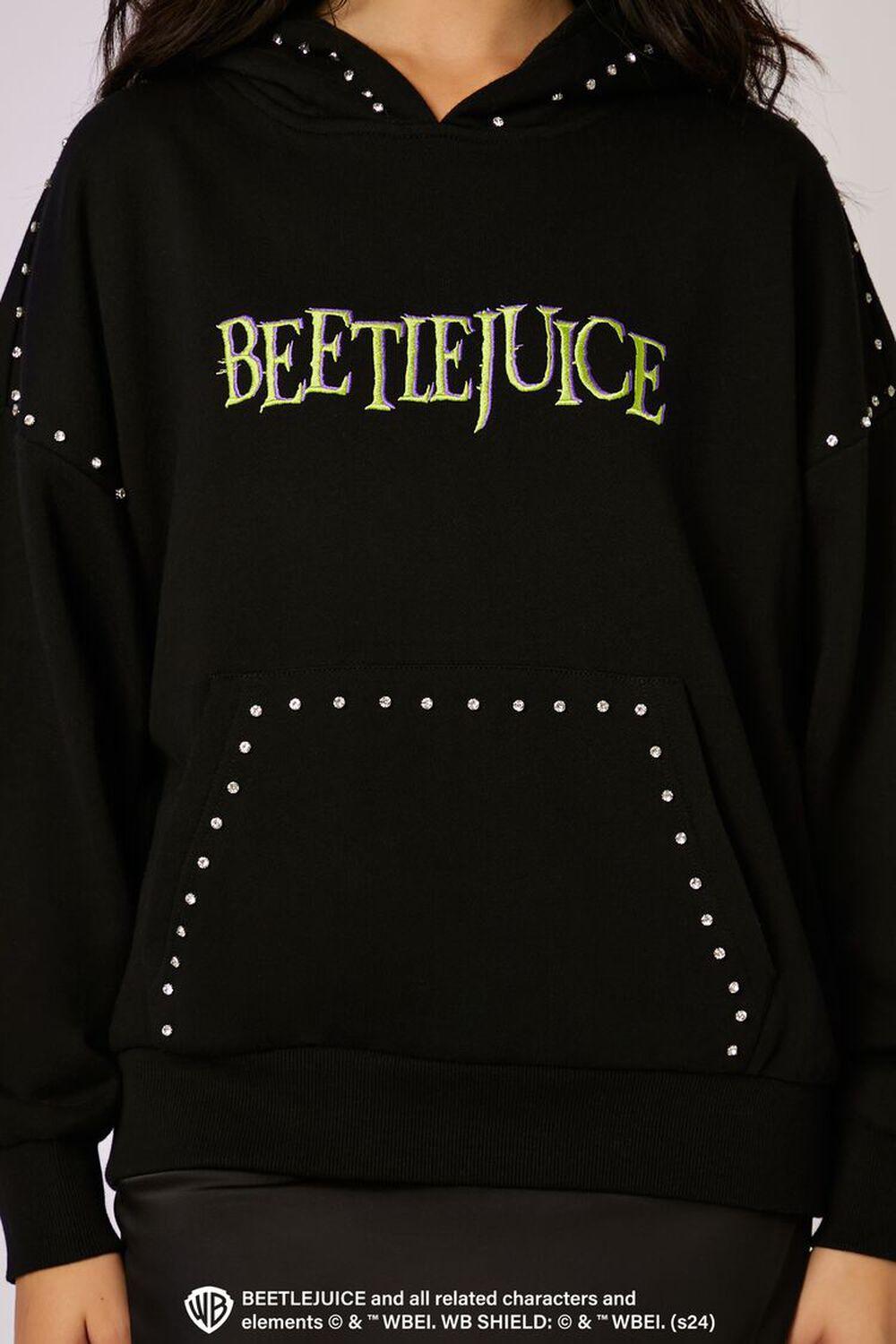 Beetlejuice Beetlejuice Rhinestone Hoodie | Forever 21 Product Image