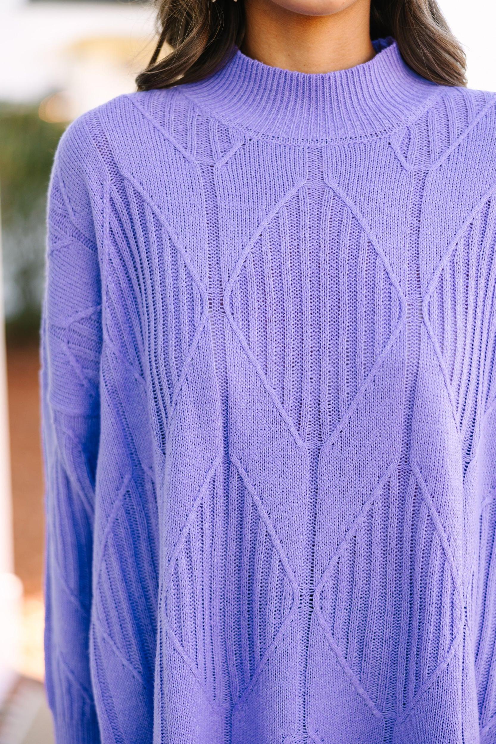Walk The Walk Lavender Purple Sweater Female Product Image