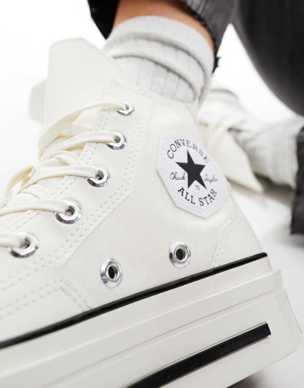 Converse Chuck 70 De Luxe Squared sneakers in black & white Product Image