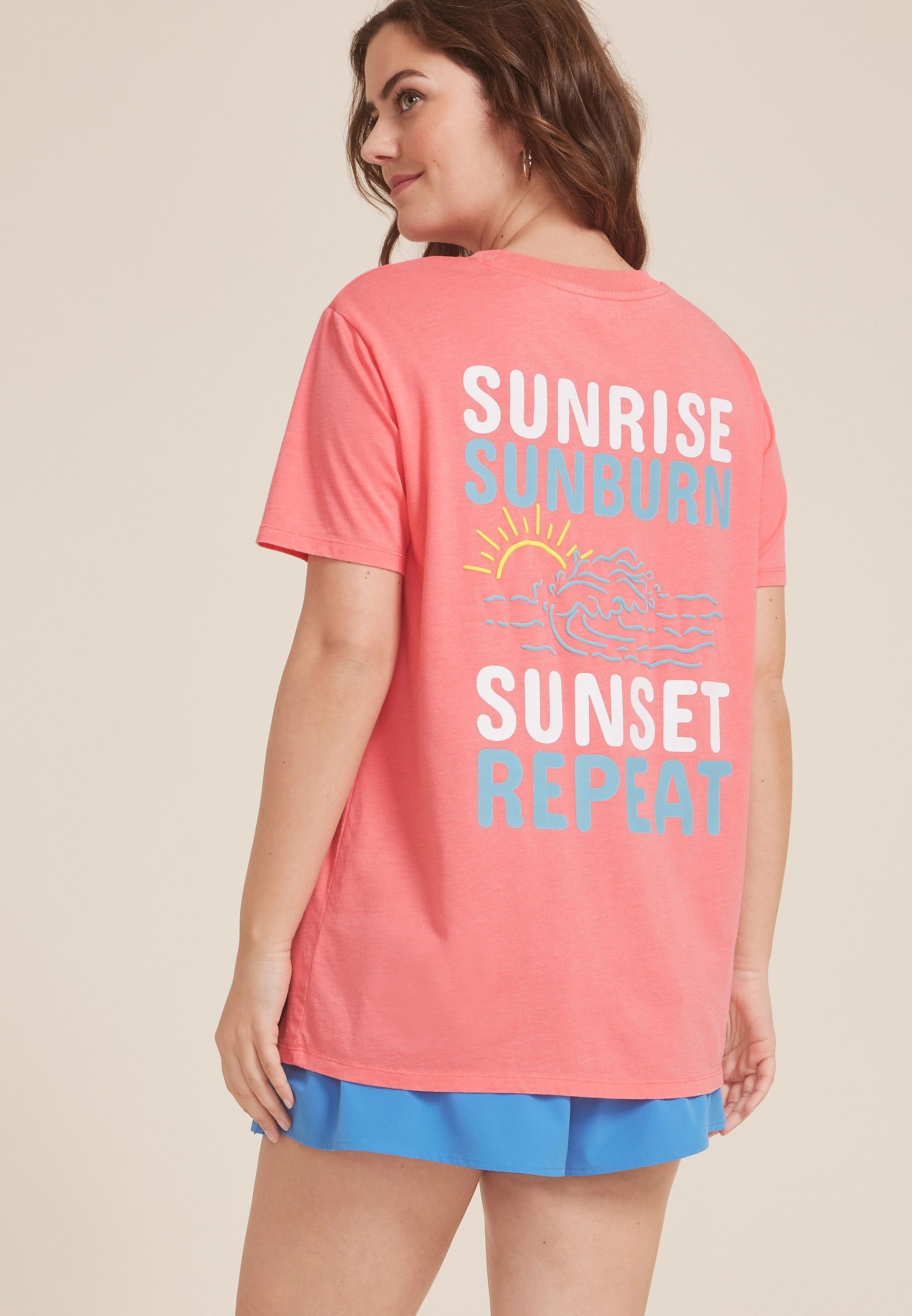 Sunset Repeat Oversized Fit Graphic Tee Product Image