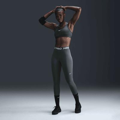 Nike Pro Women's Mid-Rise Mesh-Paneled Leggings Product Image