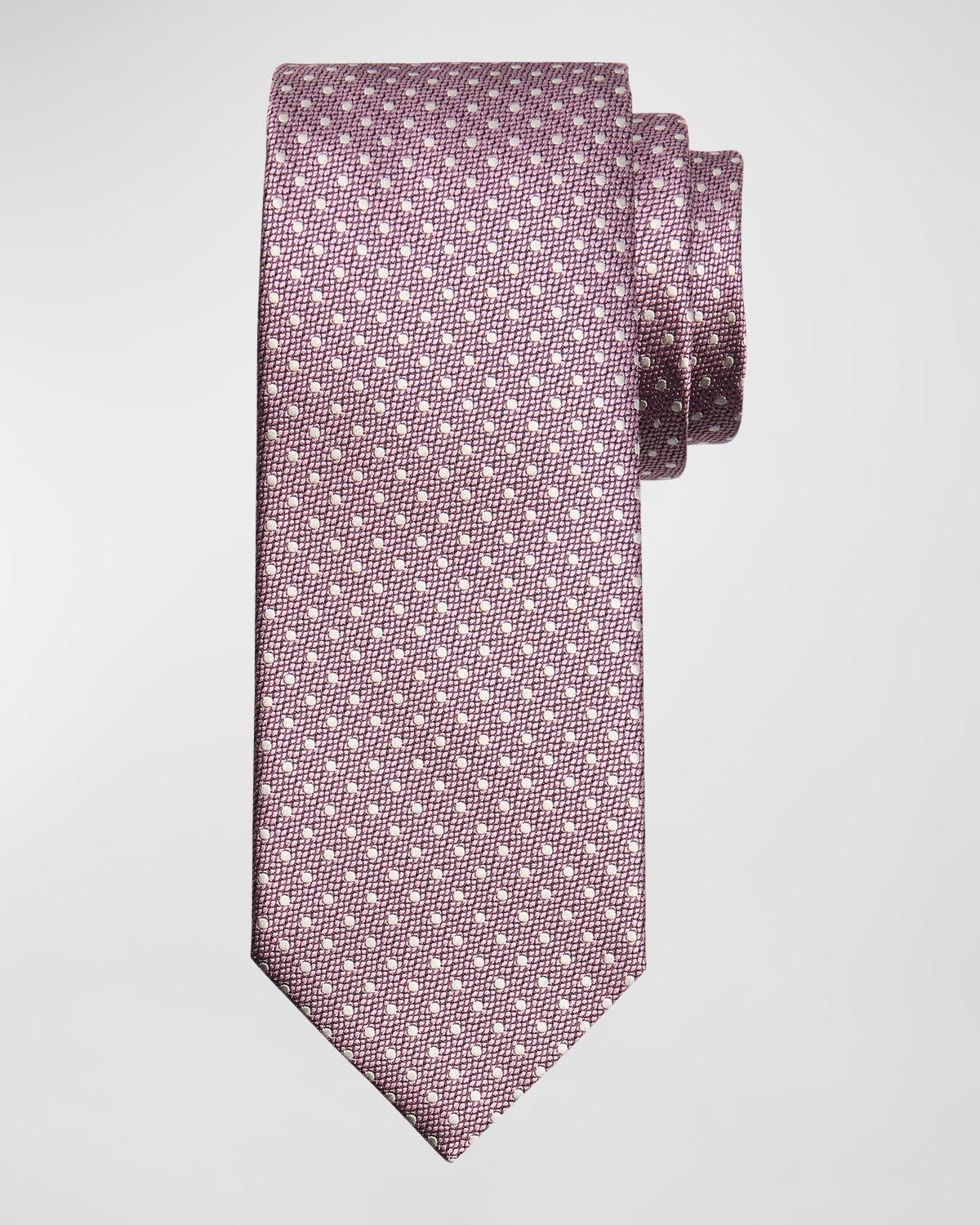 Men's Mulberry Silk Polka Dot Tie Product Image