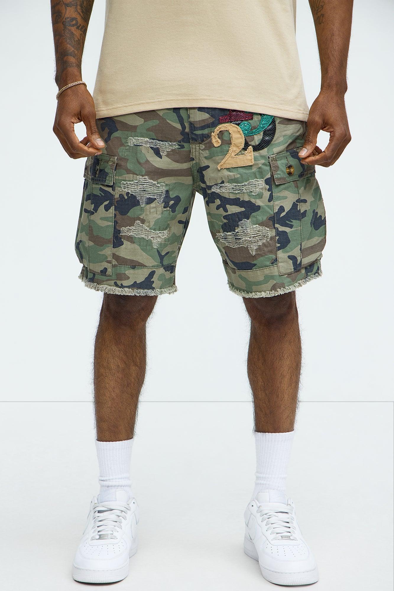 On Command Paint Splatter Camo Shorts - Camouflage Product Image