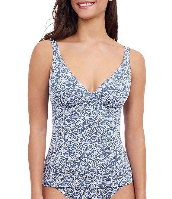 Profile By Gottex Plumeria Texture Knit Shirred Mid Rise Hipster Swim Bottom Product Image