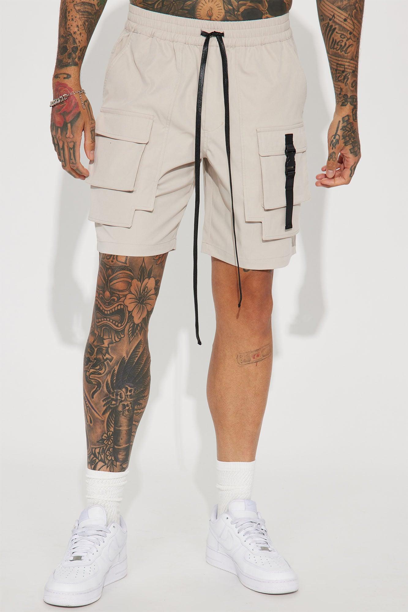 All Cap Utility Nylon Cargo Shorts - Grey Product Image
