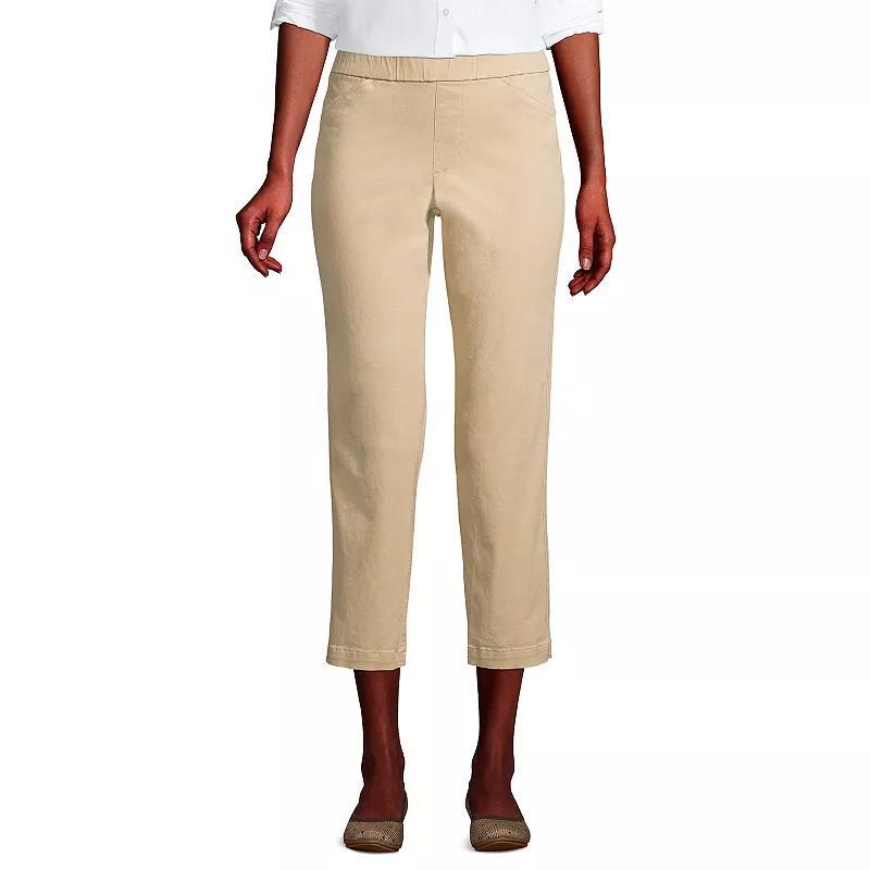 Womens Lands End Pull-On Chino Crop Pants Product Image