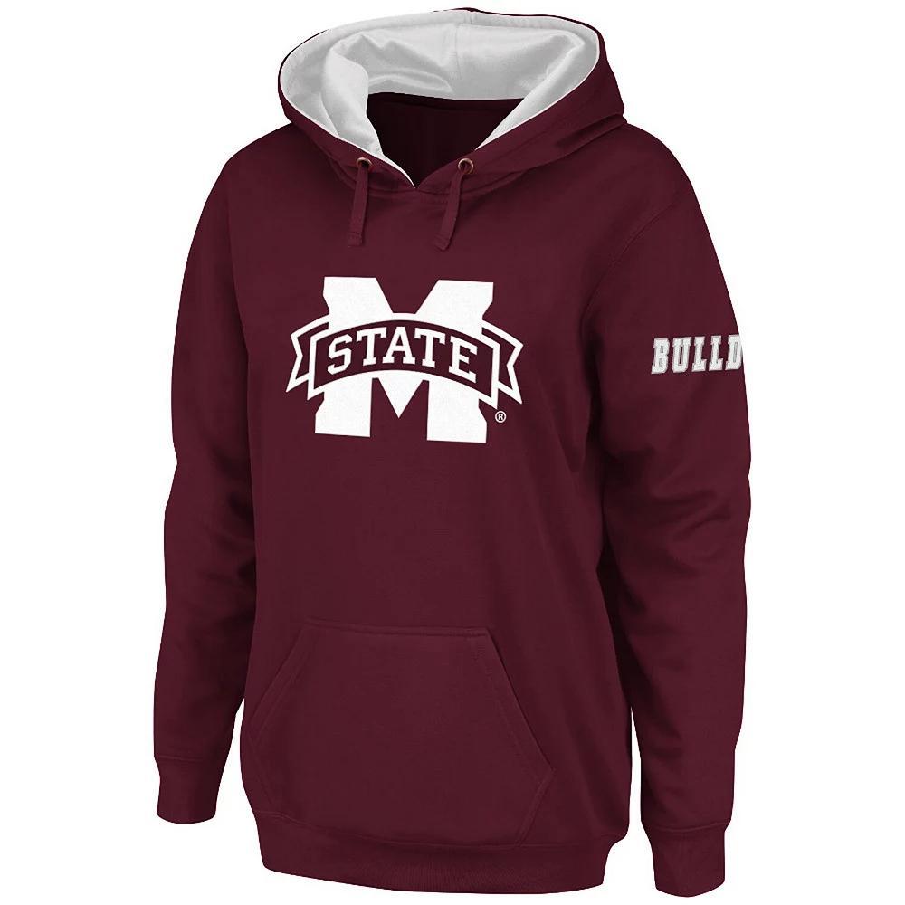 Women's Stadium Athletic Maroon Mississippi State Bulldogs Big Logo Pullover Hoodie, Size: Small, Mst Red Product Image