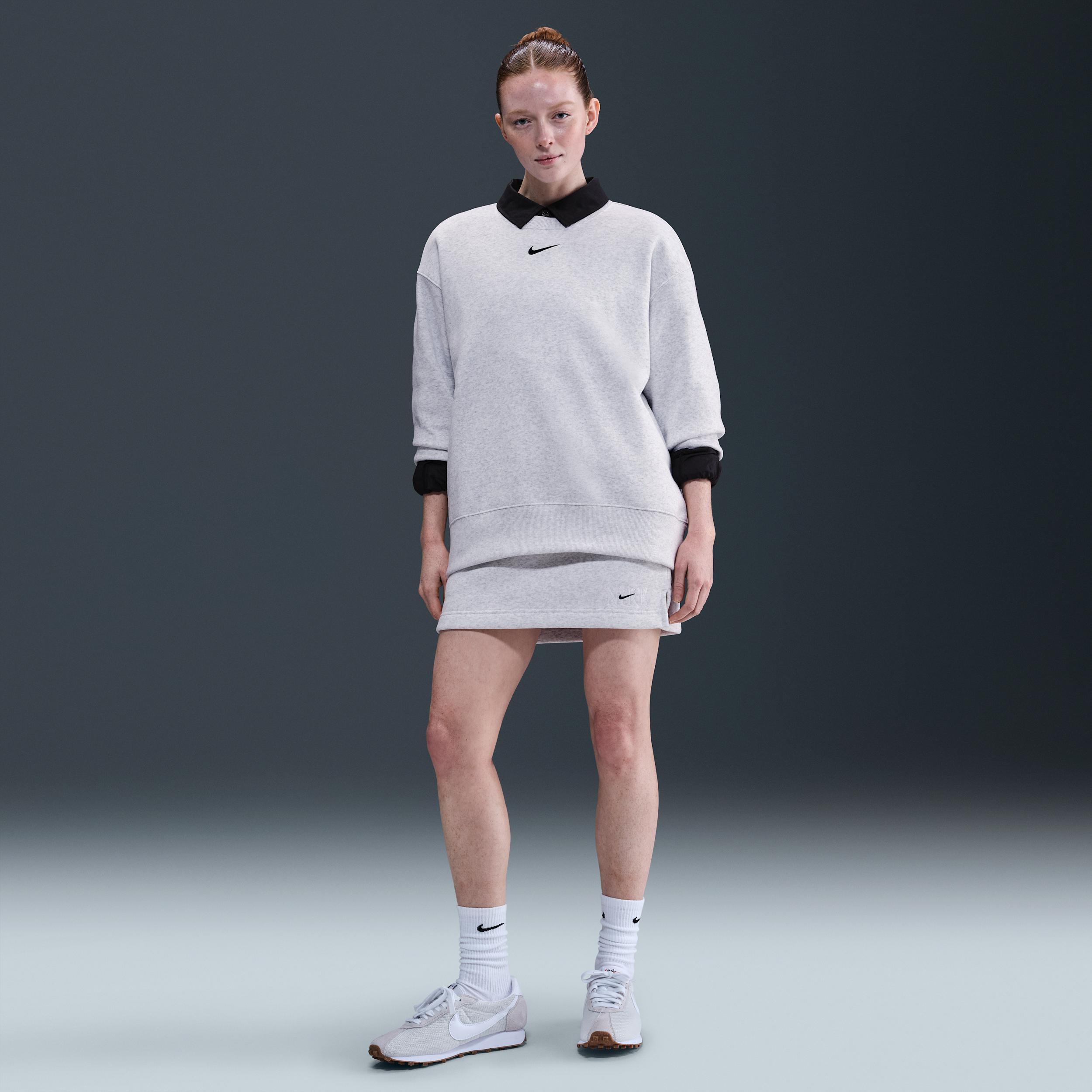 Womens Nike Sportswear Phoenix Fleece Oversized Crew-Neck Sweatshirt | FZ4270-051 Product Image