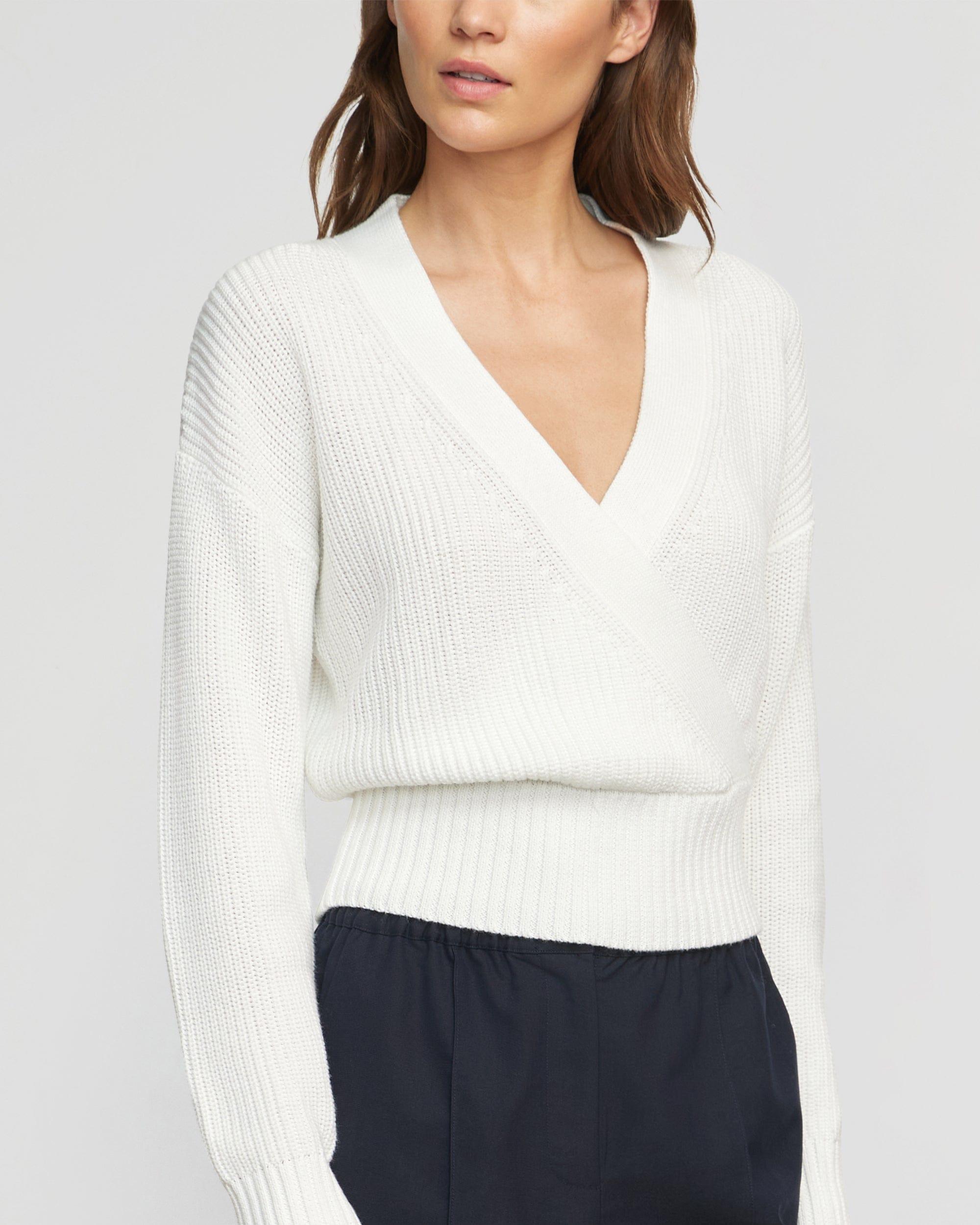 Maren Cropped V-Neck Sweater Product Image