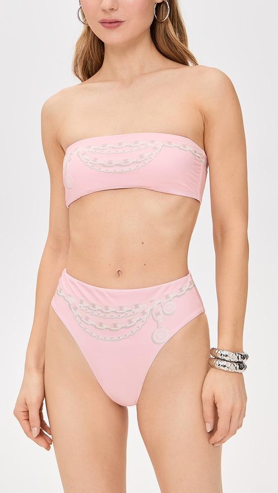 Versace Slip Vita Versace Treasure Print Swim Bottoms | Shopbop Product Image