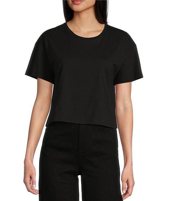 Copper Key Knit Solid Boxy T-Shirt Product Image