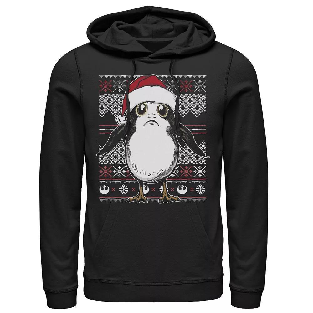 Mens Star Wars Porg Ugly Christmas Sweater Hoodie Product Image
