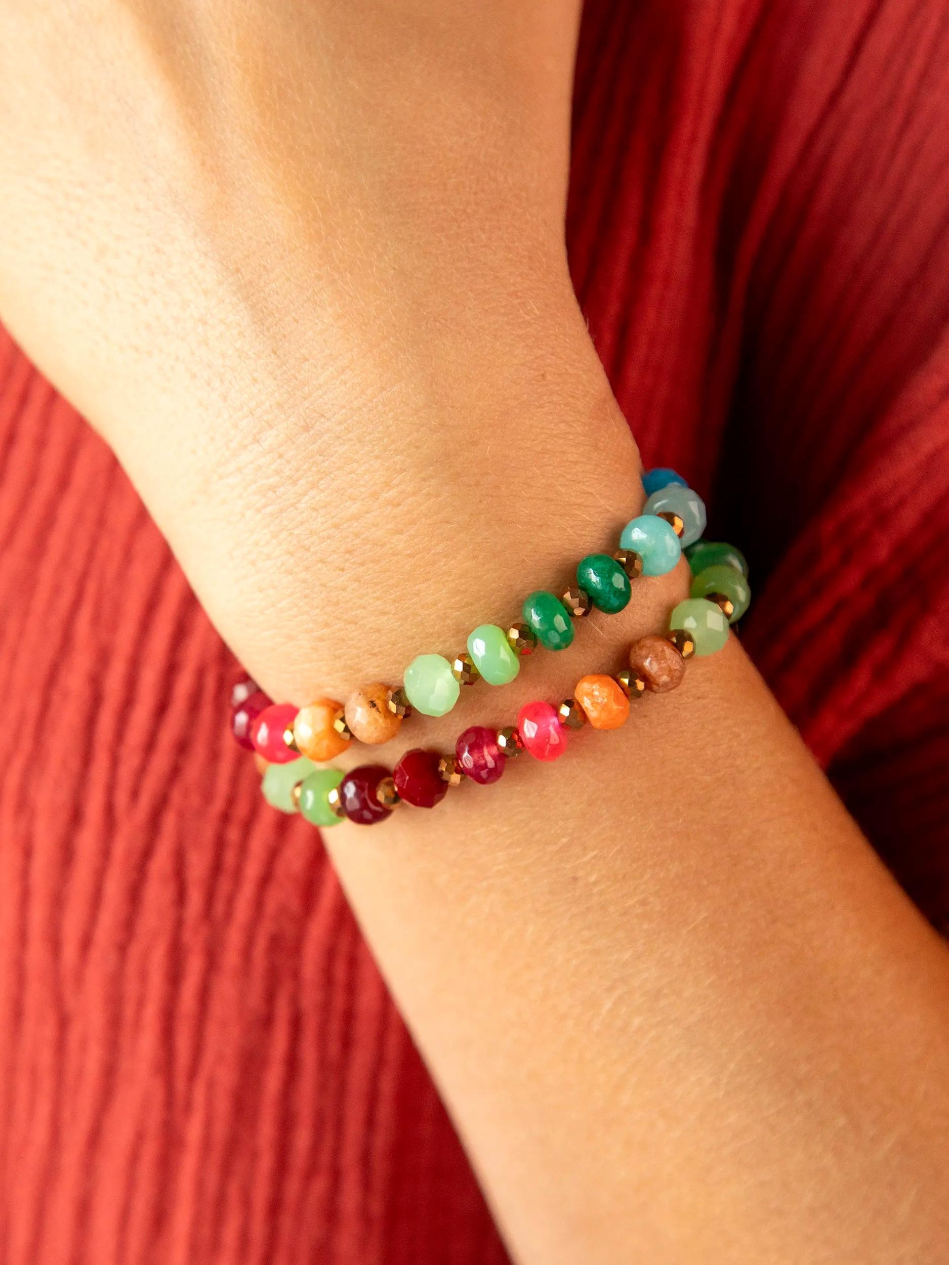 Rainbow Stone Bracelet Choker Product Image