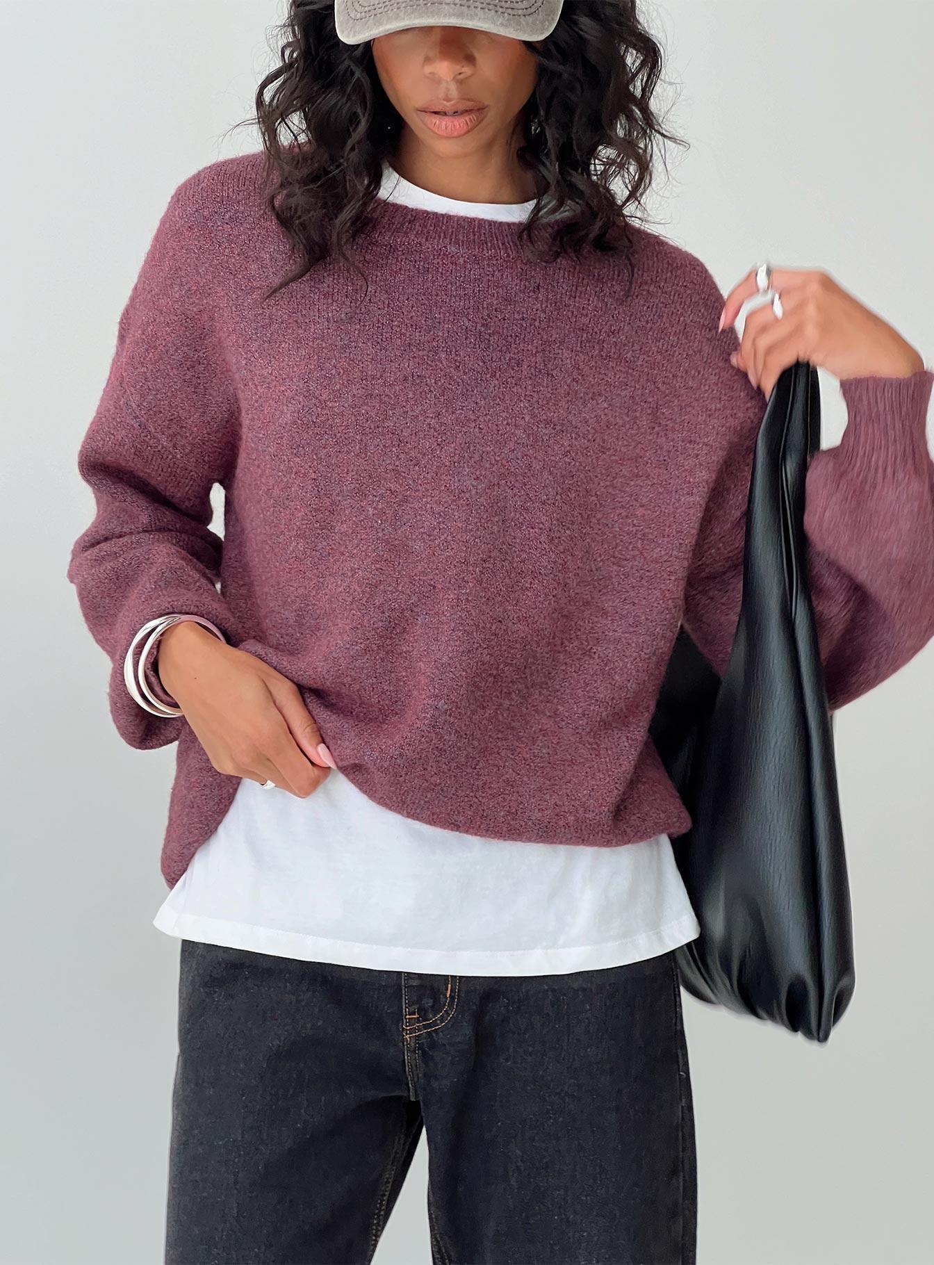 Ryanna Sweater Burgundy Product Image