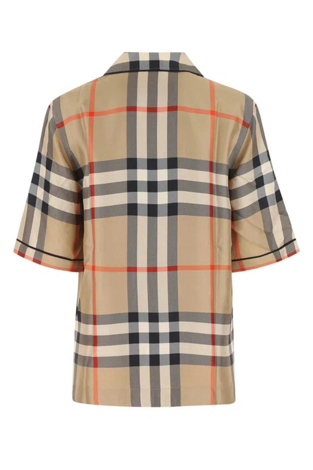 BURBERRY Printed Satin Shirt For Women Product Image