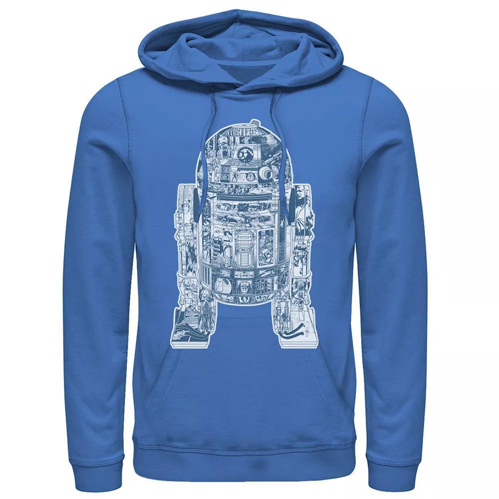 Men's Star Wars R2-D2 Black And White Comic Book Fill Hoodie,  Product Image
